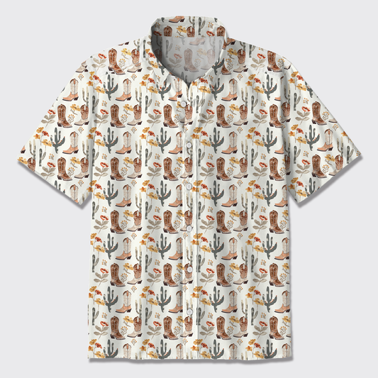 Western Cowgirl Boots Floral Button Up Shirts