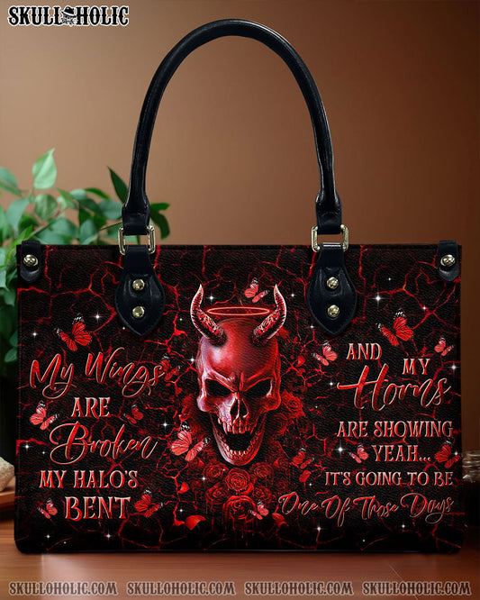 IT'S GOING TO BE ONE OF THOSE DAYS SKULL LEATHER HANDBAG - TLTR3010247