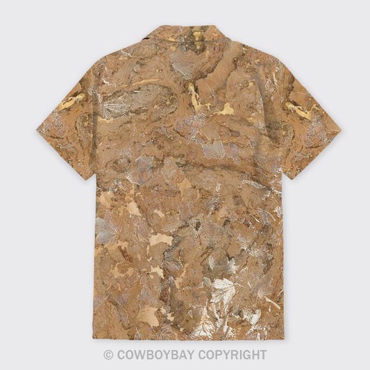 Natural Vegetation Printing Button Up Shirts
