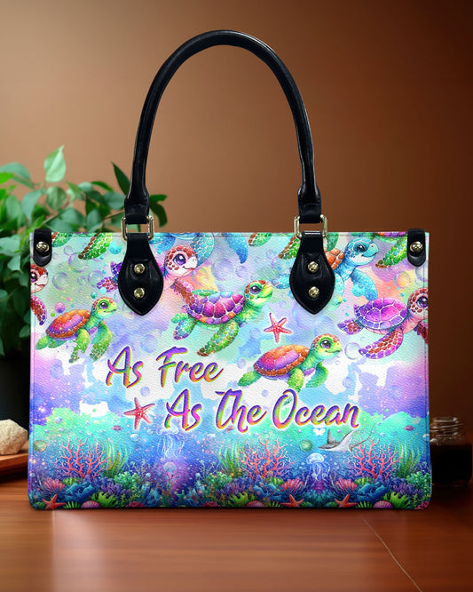 As Free As The Ocean Turtle Leather Handbag