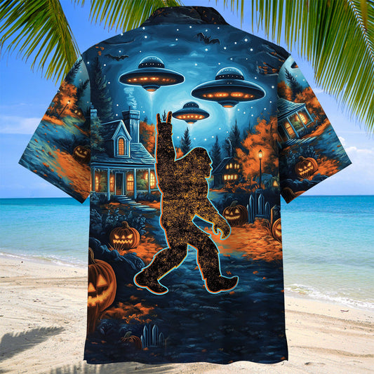 Bigfoot Chill The Halloween Night Hawaiian Shirt