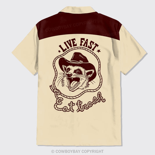 Possums Live Fast Button Up Shirts