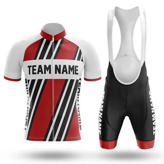 BigCrowns | Red White Black Cycling Short Sleeve Custom Name Cycling Kit