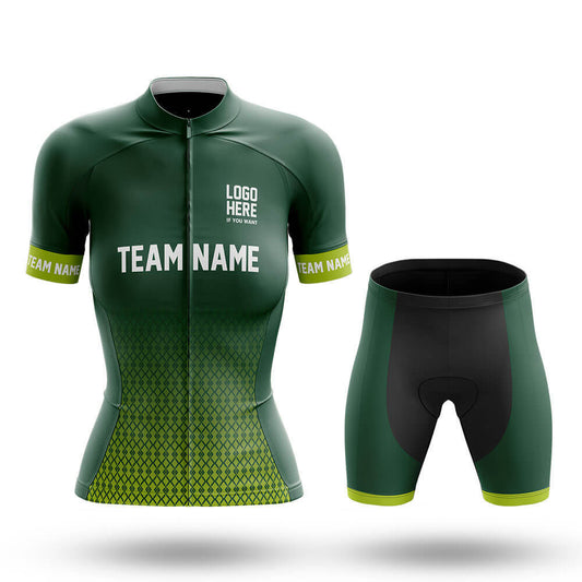 Custom Team Name S1 Green - Women's Cycling Kit
