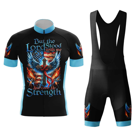 But The Lord Stood With Me Men's Cycling Jersey Set, Road Bike Cycling Kit for Men, Biking Outfit, Bicycle Suit, Team Racing Uniform