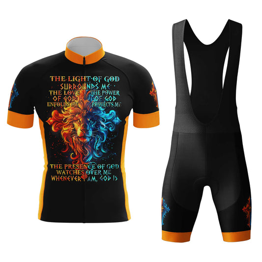 The Light Of God Men's Cycling Jersey Set, Road Bike Cycling Kit for Men, Biking Outfit, Bicycle Suit, Team Racing Uniform