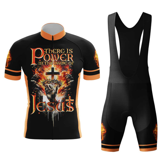 Power Of Jesus Men's Cycling Jersey Set, Road Bike Cycling Kit for Men, Biking Outfit, Bicycle Suit, Team Racing Uniform