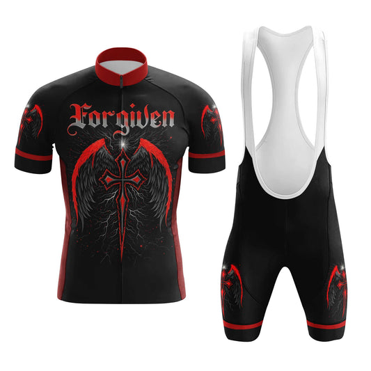 Forgiven Cross Men's Cycling Jersey Set, Road Bike Cycling Kit for Men, Biking Outfit, Bicycle Suit, Team Racing Uniform