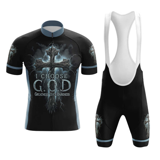 I Choose God Men's Cycling Jersey Set, Road Bike Cycling Kit for Men, Biking Outfit, Bicycle Suit, Team Racing Uniform