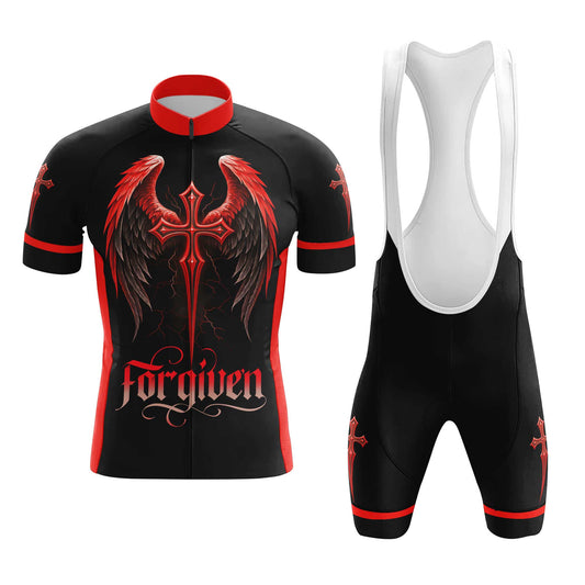 Forgiven Men's Cycling Jersey Set, Road Bike Cycling Kit for Men, Biking Outfit, Bicycle Suit, Team Racing Uniform
