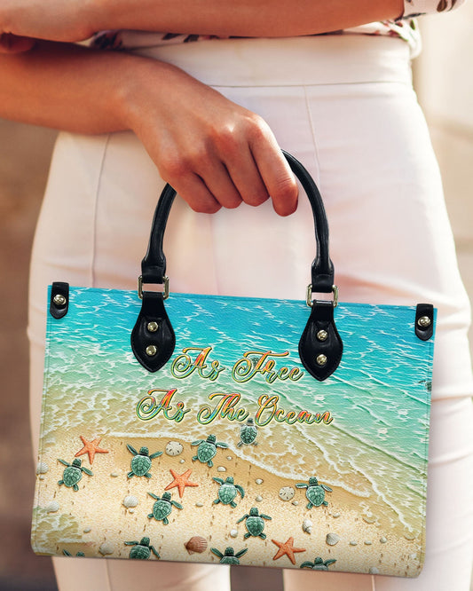 As Free As The Ocean Turtle Leather Handbag