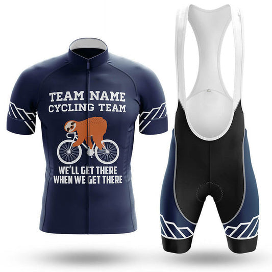 BigCrowns | Navy Sloth Cycling Short Sleeve Custom Name Cycling Kit