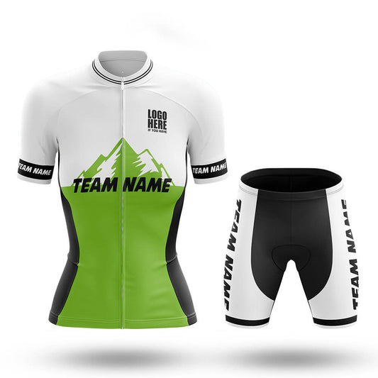 Custom Team Name V3 Green - Women's Cycling Kit
