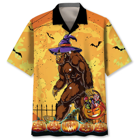 This Is My Human Costume Bigfoot Halloween Hawaiian Shirt