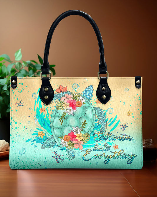 Saltwater Heals Everything Leather Handbag