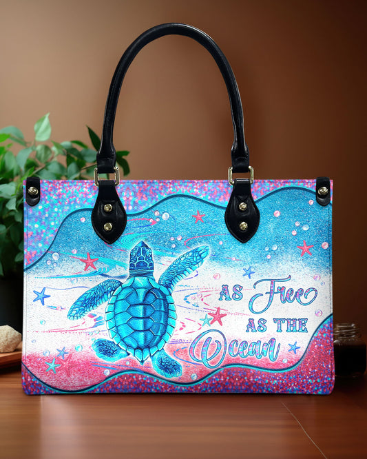 As Free As The Ocean Turtle Leather Handbag