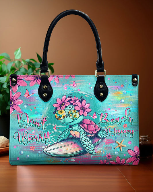 Don'T Worry Beach Happy Leather Handbag