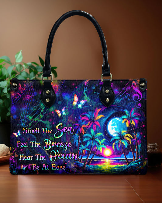 Smell The Sea Feel The Breeze Starfish Leather Handbag