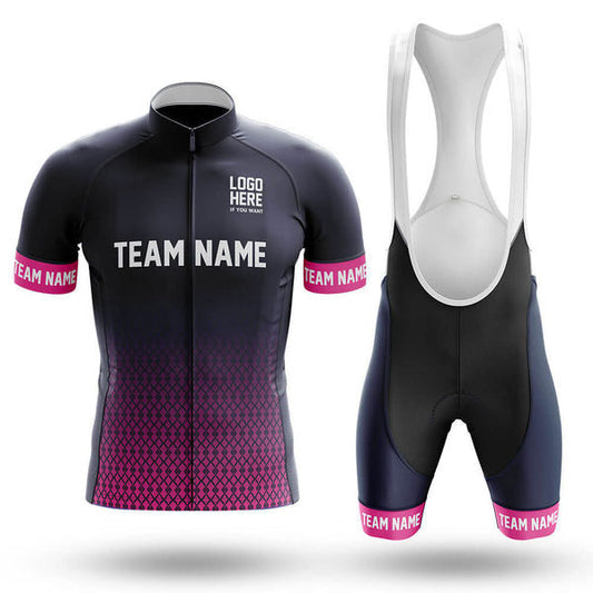 BigCrowns | Black Pink Cycling Short Sleeve Custom Name Cycling Kit