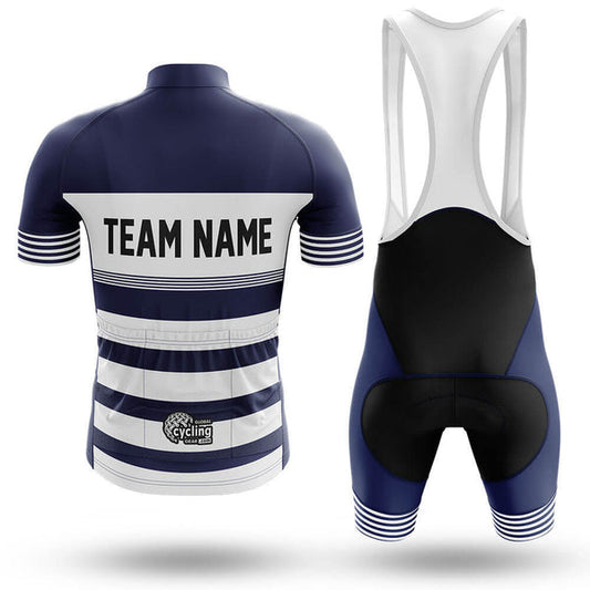 BigCrowns | Navy White Cycling Short Sleeve Custom Name Cycling Kit