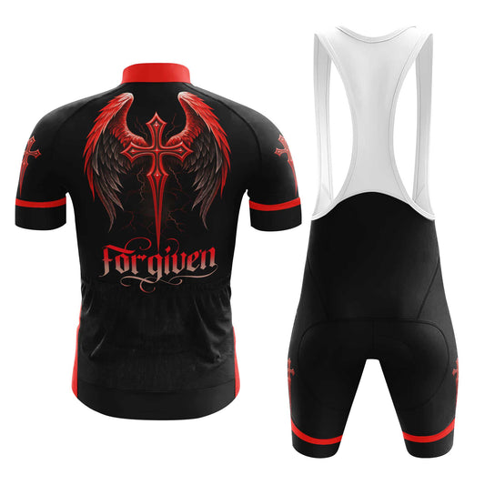 Forgiven Men's Cycling Jersey Set, Road Bike Cycling Kit for Men, Biking Outfit, Bicycle Suit, Team Racing Uniform