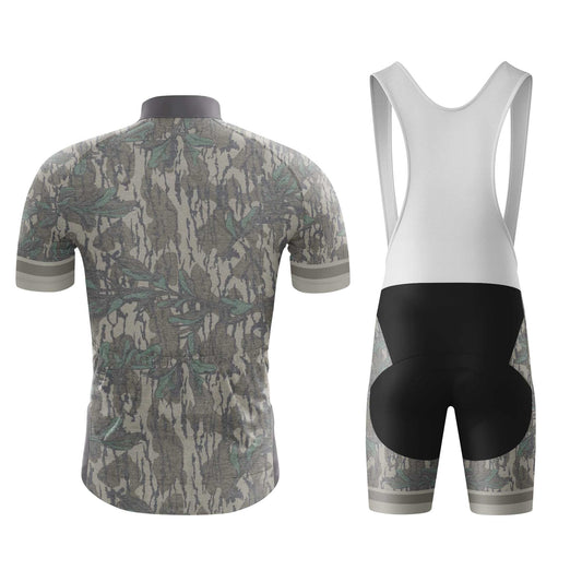 Camo Leaf Men's Cycling Jersey Set, Road Bike Cycling Kit for Men, Biking Outfit, Bicycle Suit, Team Racing Uniform
