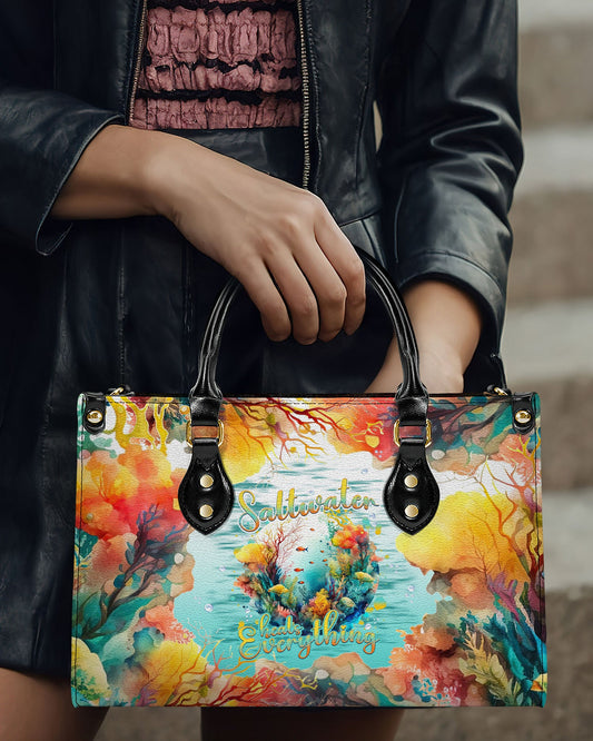 Saltwater Heals Everything Leather Handbag