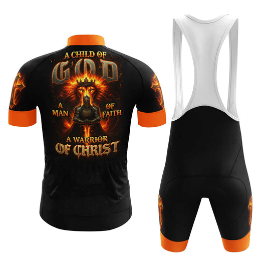 A Child Of God A Man Of Faith Men's Cycling Jersey Set, Road Bike Cycling Kit for Men, Biking Outfit, Bicycle Suit, Team Racing Uniform