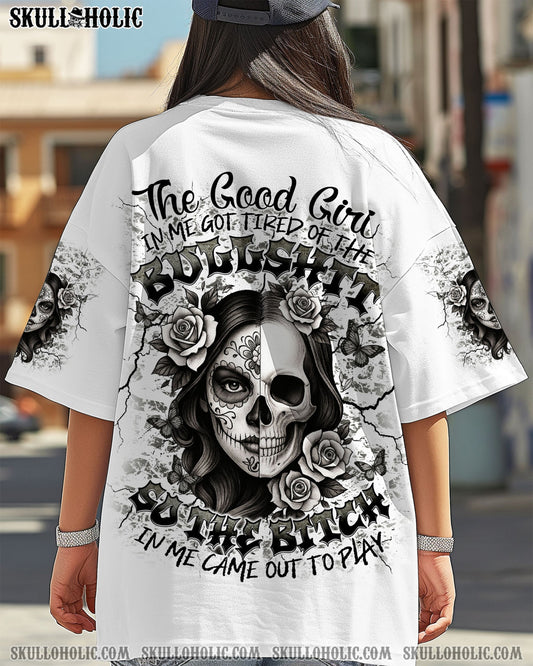 THE GOOD GIRL IN ME HALF SKULL LADY ALL OVER PRINT - TLNT0705254