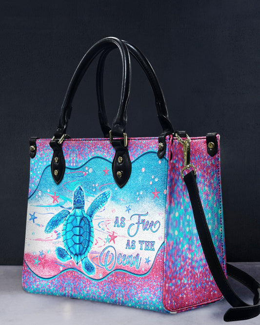 As Free As The Ocean Turtle Leather Handbag