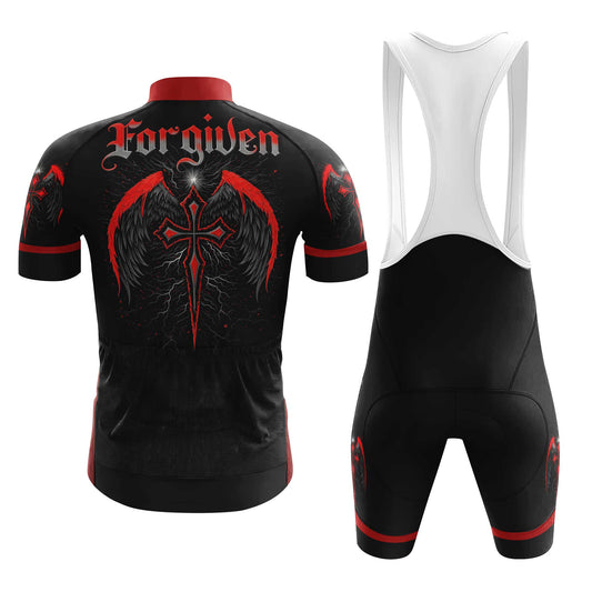 Forgiven Cross Men's Cycling Jersey Set, Road Bike Cycling Kit for Men, Biking Outfit, Bicycle Suit, Team Racing Uniform