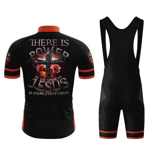 Power Of Jesus Men's Cycling Jersey Set, Road Bike Cycling Kit for Men, Biking Outfit, Bicycle Suit, Team Racing Uniform