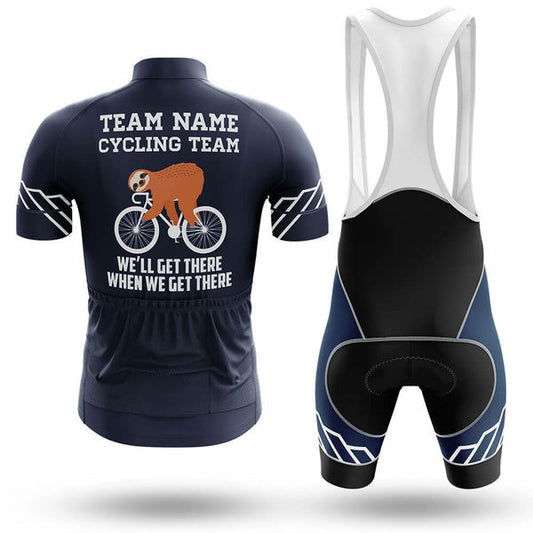 BigCrowns | Navy Sloth Cycling Short Sleeve Custom Name Cycling Kit