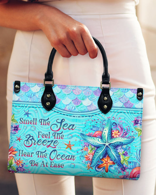 Smell The Sea Feel The Breeze Starfish Leather Handbag