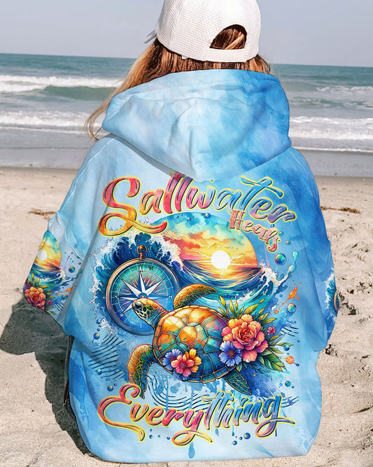SALTWATER HEALS EVERYTHING COMPASS TURTLE ALL OVER PRINT - TLTR2911234