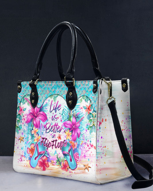 Life Is Better In Flip Flops Leather Handbag
