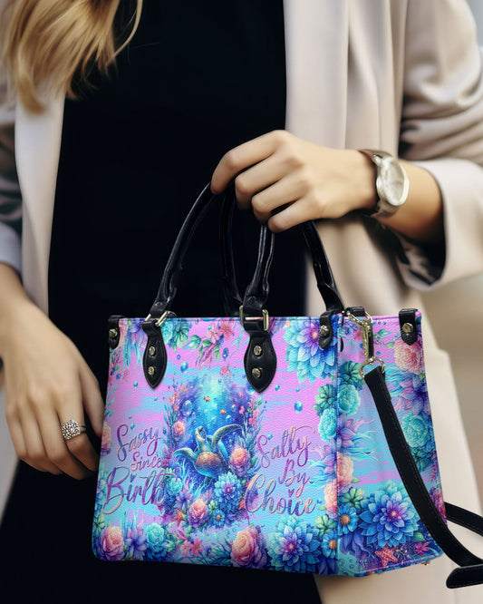 Sassy Since Birth Salty By Choice Turtle Leather Handbag
