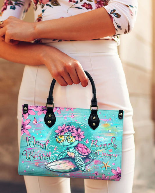 Don'T Worry Beach Happy Leather Handbag
