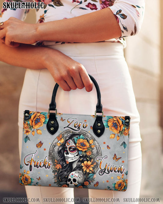 ZERO F GIVEN SUGAR SKULL LEATHER HANDBAG - TLPQ1710244