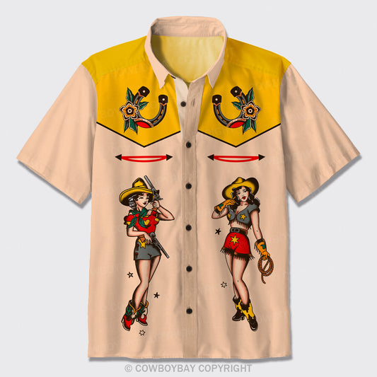 Cowgirl Happy Button Up Shirts