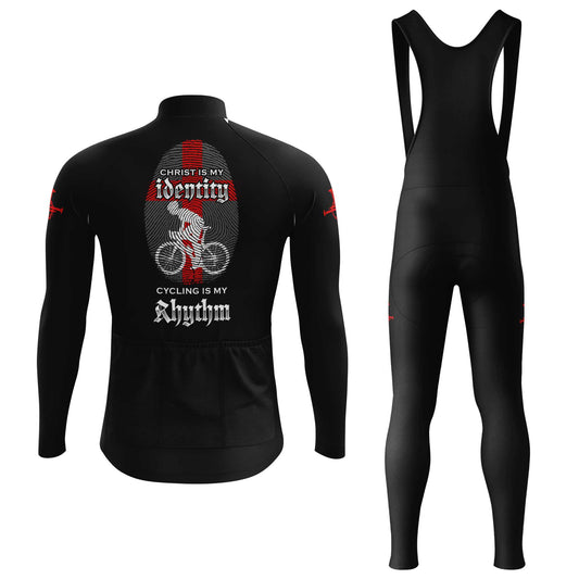 Christ Is My Identity Men's Cycling Jersey Set, Road Bike Cycling Kit for Men, Biking Outfit, Bicycle Suit, Team Racing Uniform