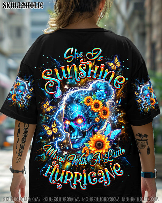 SHE IS SUNSHINE SKULL SUNFLOWER ALL OVER PRINT - YHDU0204252