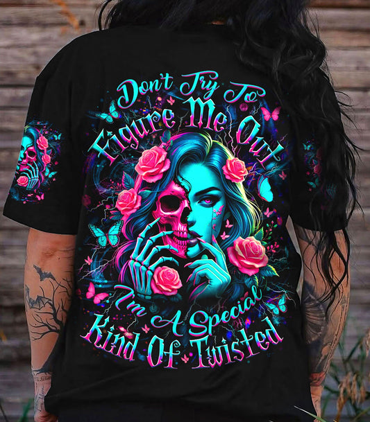 DON'T TRY TO FIGURE ME OUT SKULL ALL OVER PRINT - YHDU2103251