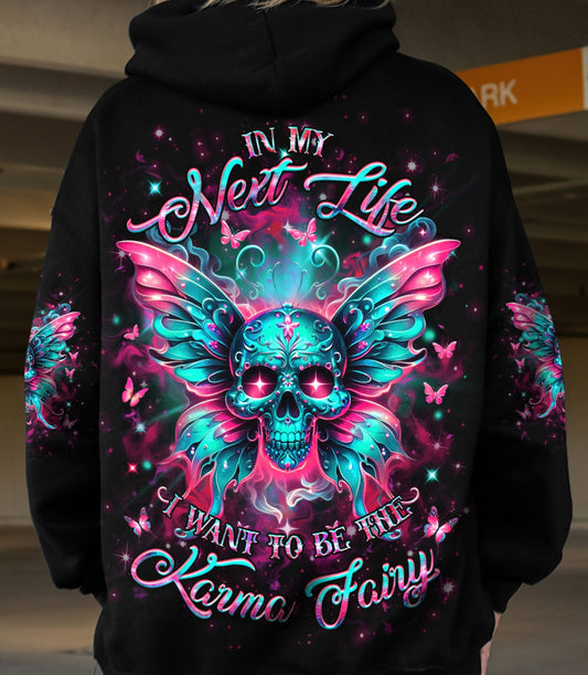 KARMA FAIRY SKULL WINGS ALL OVER PRINT - YHHG1703251