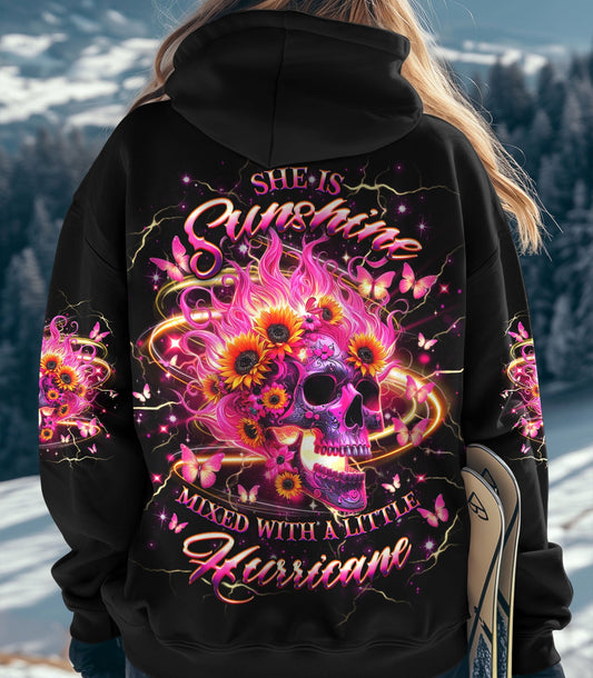 SHE IS SUNSHINE SKULL SUNFLOWER ALL OVER PRINT - YHHG1303252