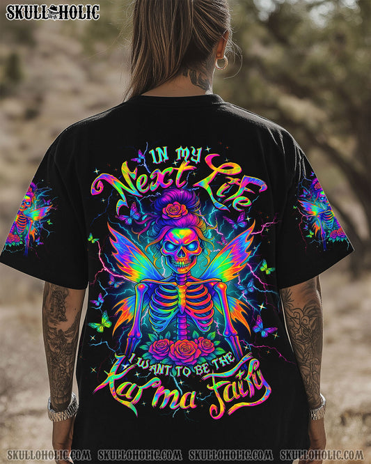 KARMA FAIRY SKULL MESSY BUN SKELETON ALL OVER PRINT - TLTW0905252