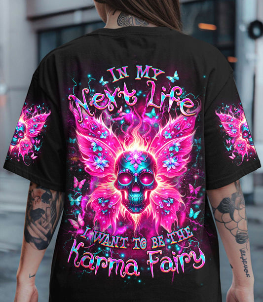 KARMA FAIRY SKULL WINGS ALL OVER PRINT - YHDU1003251