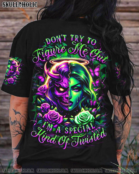 DON'T TRY TO FIGURE ME OUT SKULL ALL OVER PRINT - YHDU1104252