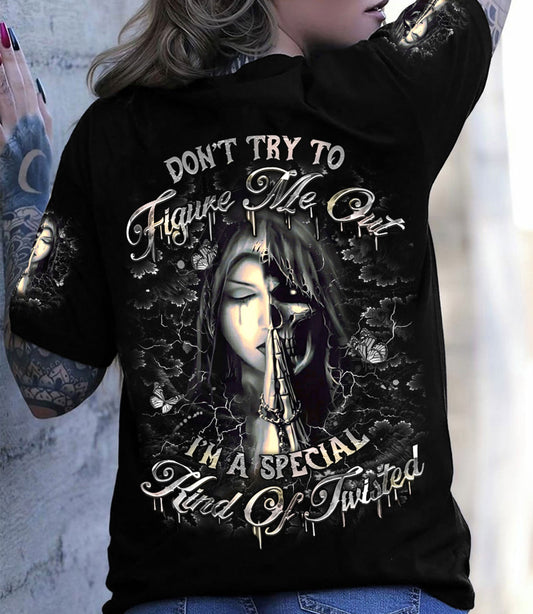 DON'T TRY TO FIGURE ME OUT SKULL ALL OVER PRINT - YHDU1203251