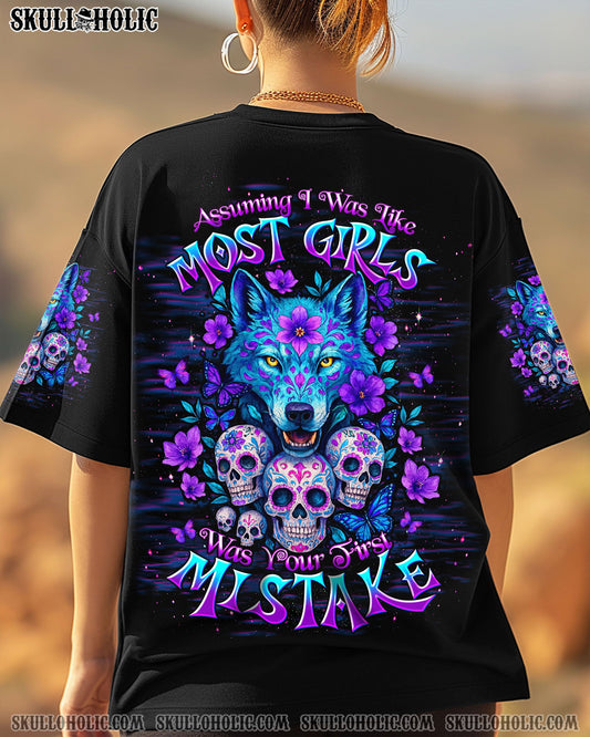 ASSUMING I WAS LIKE MOST GIRLS WOLF SKULL ALL OVER PRINT - TLTW0304253